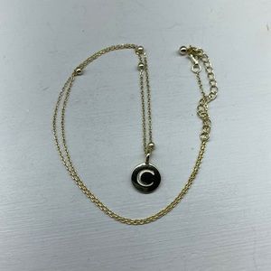 Yellow Gold Vermeil “C” Monogram Necklace